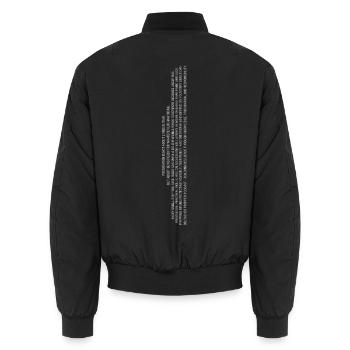 Preparation & Resilience hell - Unisex Bomberjacke - Schwarz - Hinten - AI Model Male 185 light (185cm)