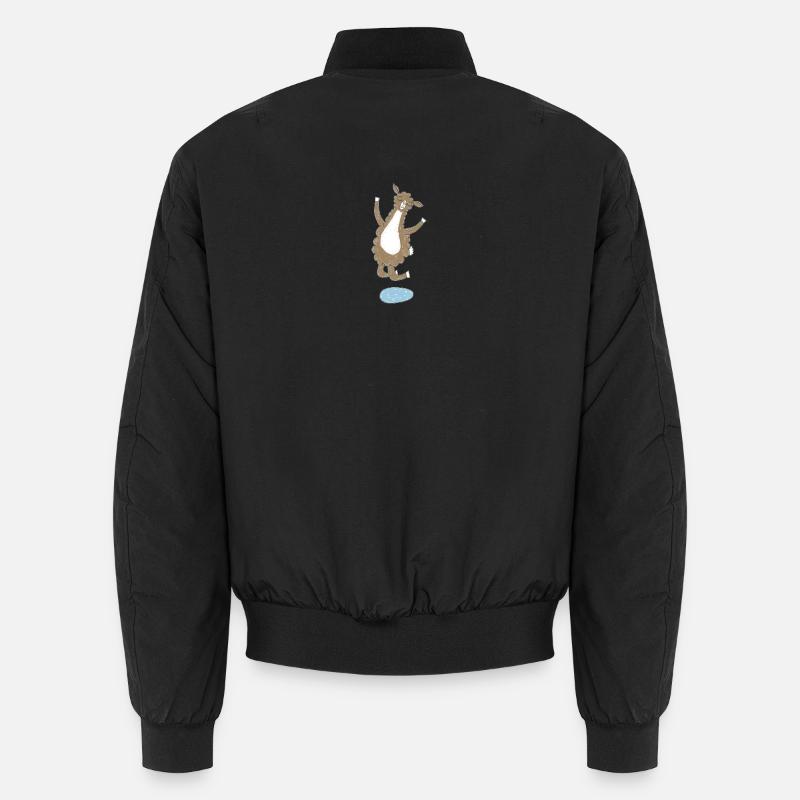 Lama heureux - Bomber unisexe - noir