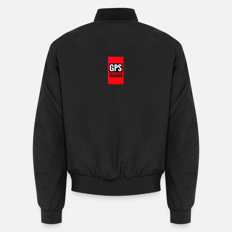 GPS-Tracking-Poster-Stil - Unisex Bomberjacke - Schwarz