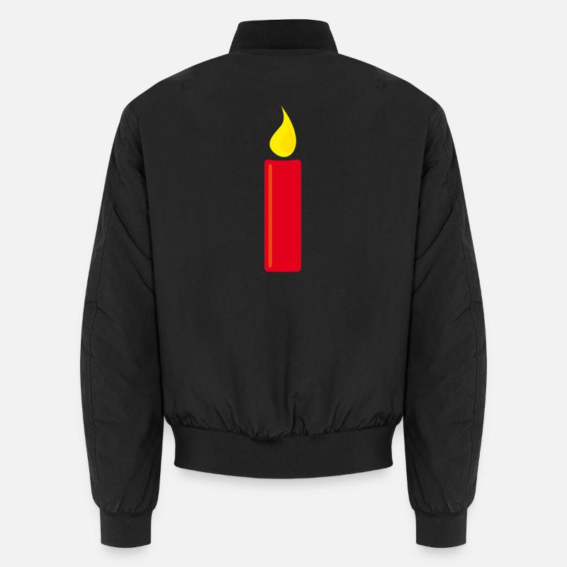 Kerze | 1. Advent - Unisex Bomberjacke - Schwarz