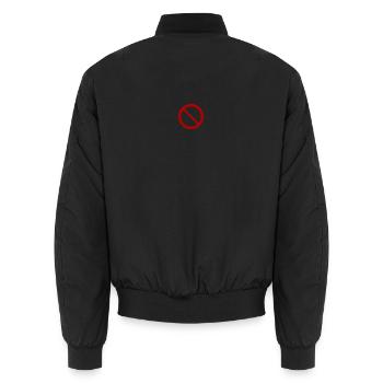 Forbidden T-Shirt Humor Gift - Unisex Bomber Jacket - black - Back - AI Model Male 185 light (185cm)