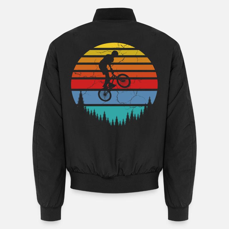 Fahrradfahrer, Biker - Unisex Bomberjacke - Schwarz