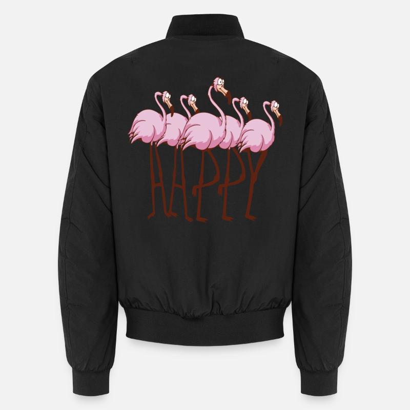 Flamants roses - Bomber unisexe - noir