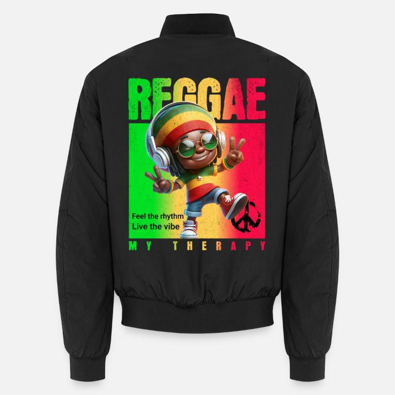 Reggae my therapy Rastaman Unisex Bomberjacke