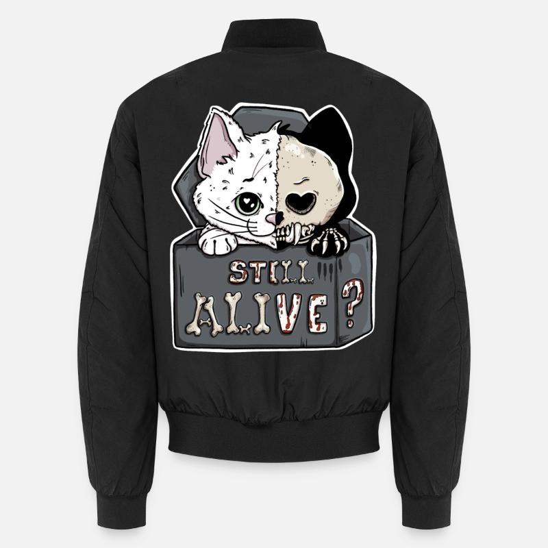 Schrödinger's Cat – Still Alive Halloween Unisex Bomber Jacket