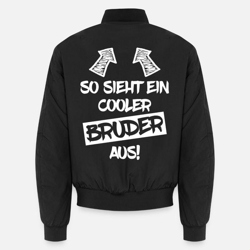 So sieht ein cooler Bruder aus Geschenk Unisex Bomberjacke