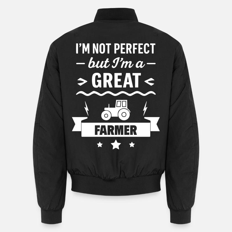 Super Farmer Traktor Feld - Unisex Bomberjacke - Schwarz