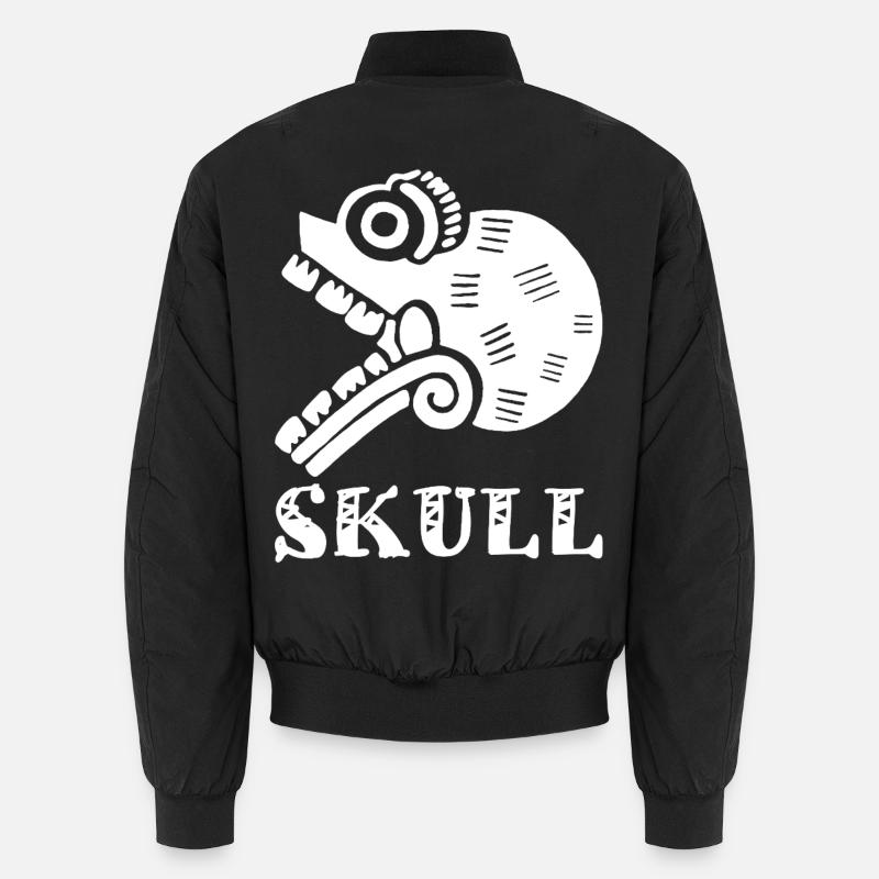 Stammesschädel (Weiß) Unisex Bomberjacke