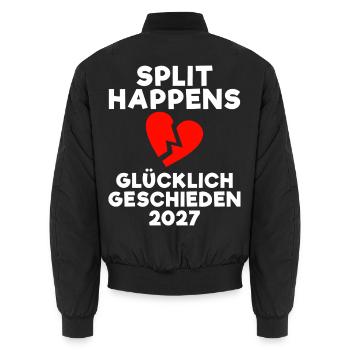 Scheidung 2027 Scheidungsgeschenk Scheidungsparty - Unisex Bomberjacke - Schwarz - Hinten - AI Model Male 185 light (185cm)