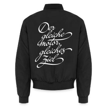 Umlaufbahn - Unisex Bomberjacke - Schwarz - Hinten - AI Model Male 185 light (185cm)