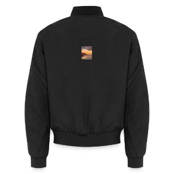 Malibu sunset - Unisex Bomberjacke - Schwarz - Hinten - AI Model Male 185 light (185cm)