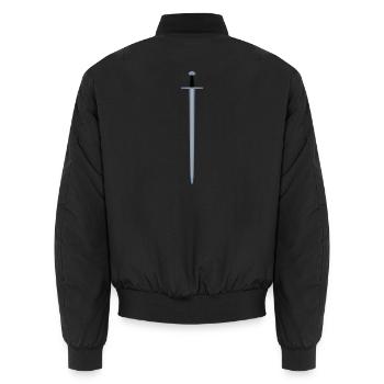 Schwert - Unisex Bomberjacke - Schwarz - Hinten - AI Model Male 185 light (185cm)