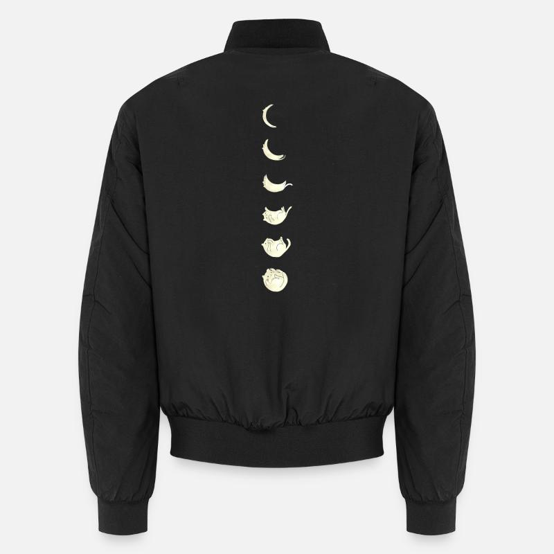 Moon Cat - Unisex Bomber Jacket - black