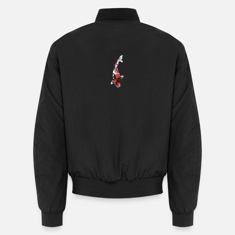 Éclaboussure carpe Koi : Rouge Blanc Noir - Bomber unisexe - noir