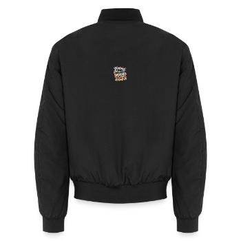 Cassettes rétro colorées - Bomber unisexe - noir - Dos - AI Model Male 185 light (185cm)