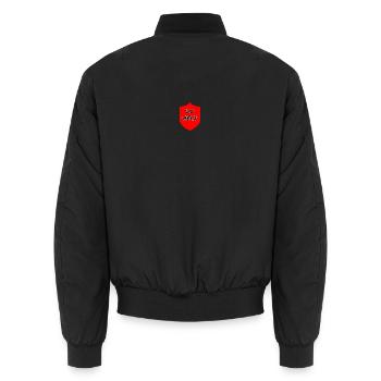 Du Held Schild - Unisex Bomberjacke - Schwarz - Hinten - AI Model Male 185 light (185cm)