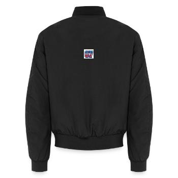 67 Patriotic Number - Unisex Bomber Jacket - black - Back - AI Model Male 185 light (185cm)