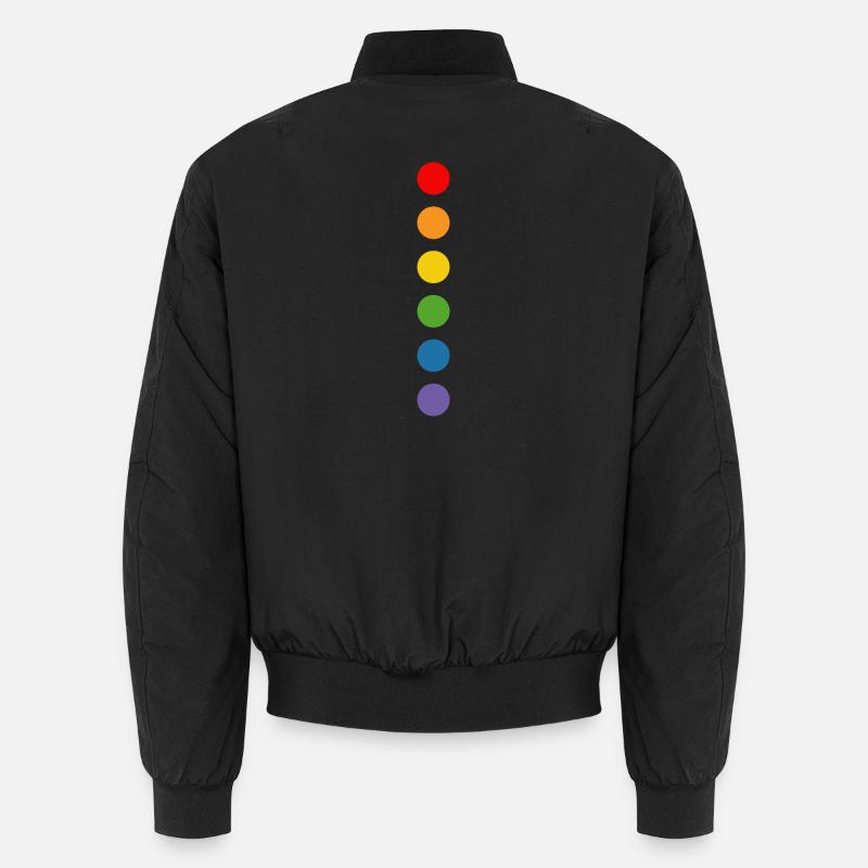 Regenbogen rounds - Unisex Bomberjacke - Schwarz