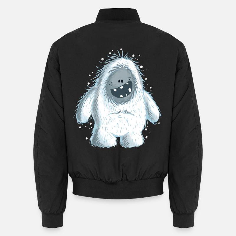 Funny Yeti - Unisex Bomber Jacket - black