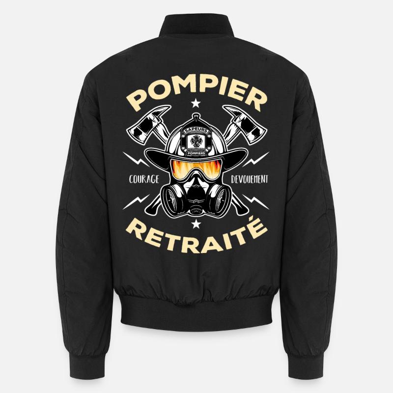 Pompier retraité Courage Dévouement Cadeau pompier Bomber unisexe