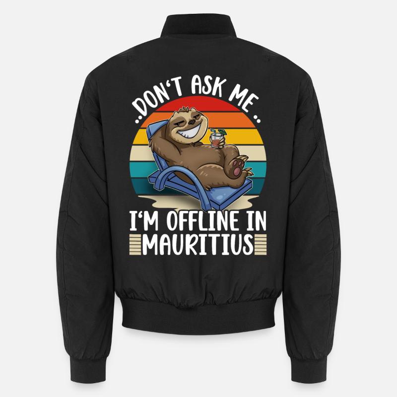 Mauritius Holiday Trip Sloth Unisex Bomber Jacket