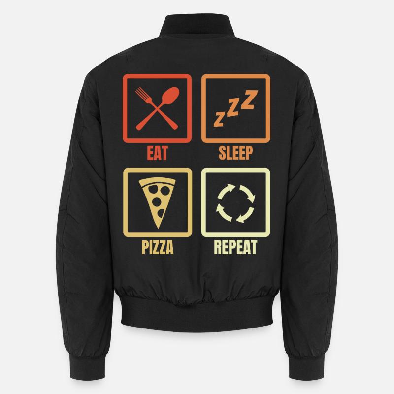 Eat Sleep Pizza Repeat Unisex Bomber Jacket