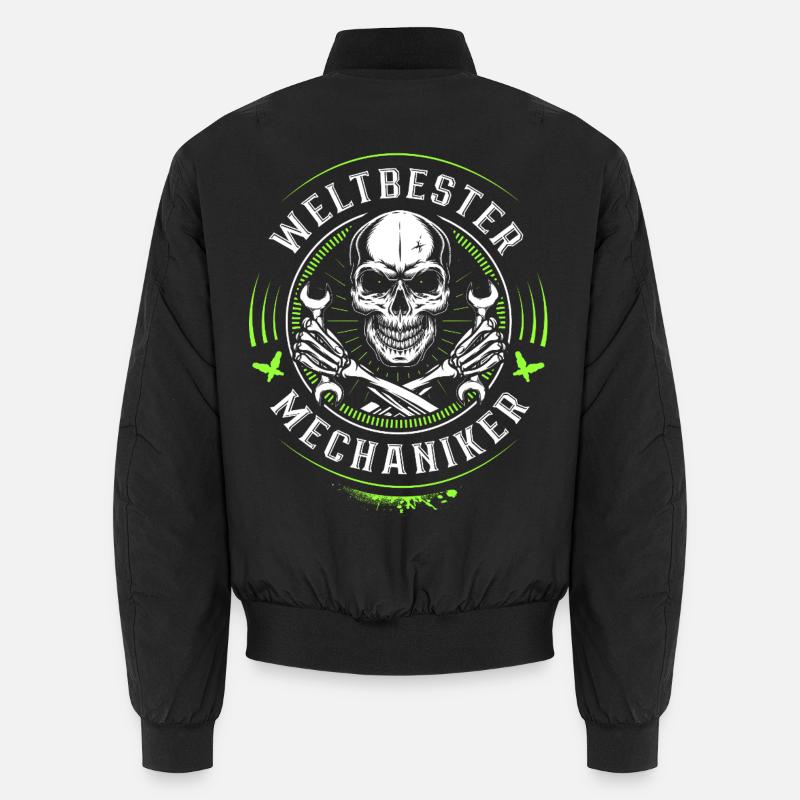Weltbester KfZ Mechaniker - Werkstatt - Schrauber - Unisex Bomberjacke - Schwarz