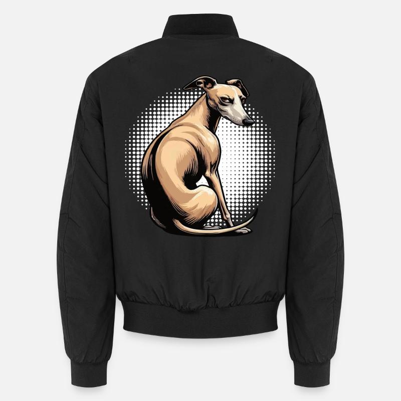 Whippet Greyhound Whippets Greyhound Owner - Unisex Bomber Jacket - black