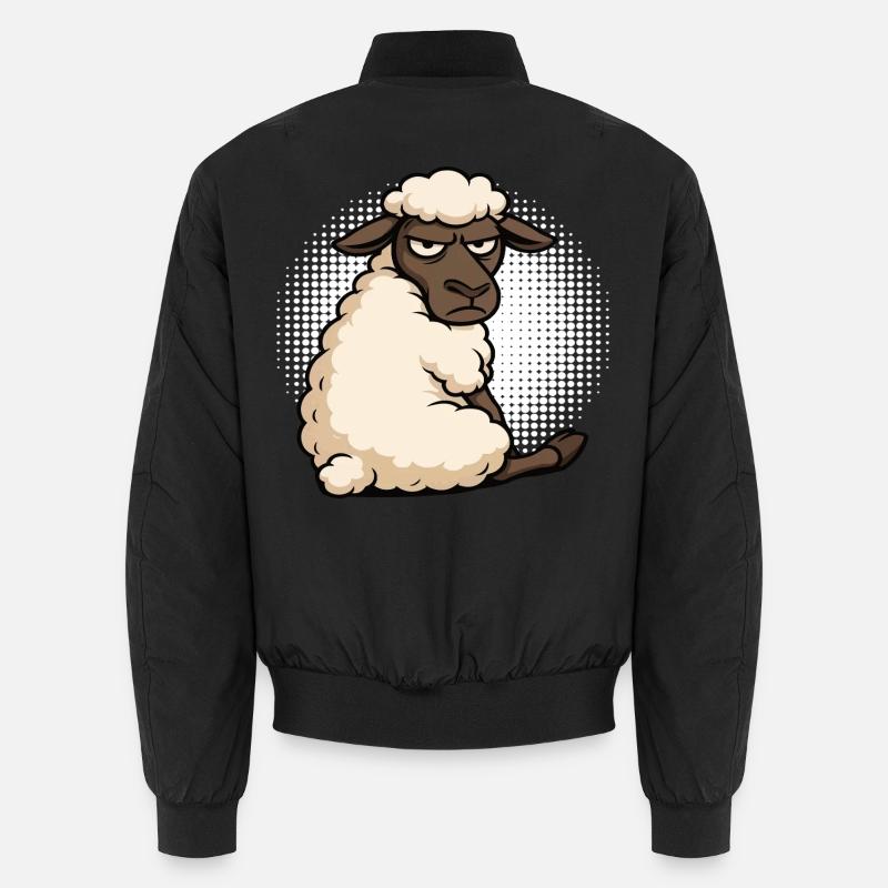 Schaf Schafe Schäfer Schafhalter Schafbock - Unisex Bomberjacke - Schwarz