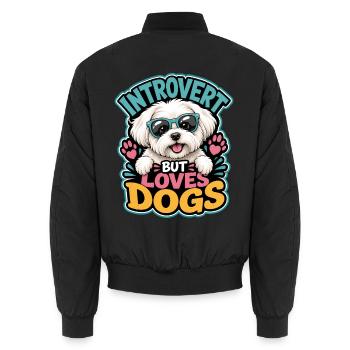 Malteser - Unisex Bomberjacke - Schwarz - Hinten - AI Model Male 185 light (185cm)