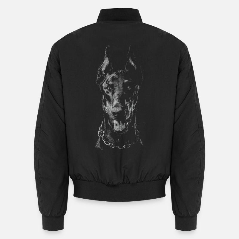 Doberman - Unisex Bomber Jacket - black