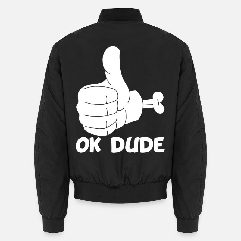 Ok Mann! (weiß) - Unisex Bomberjacke - Schwarz
