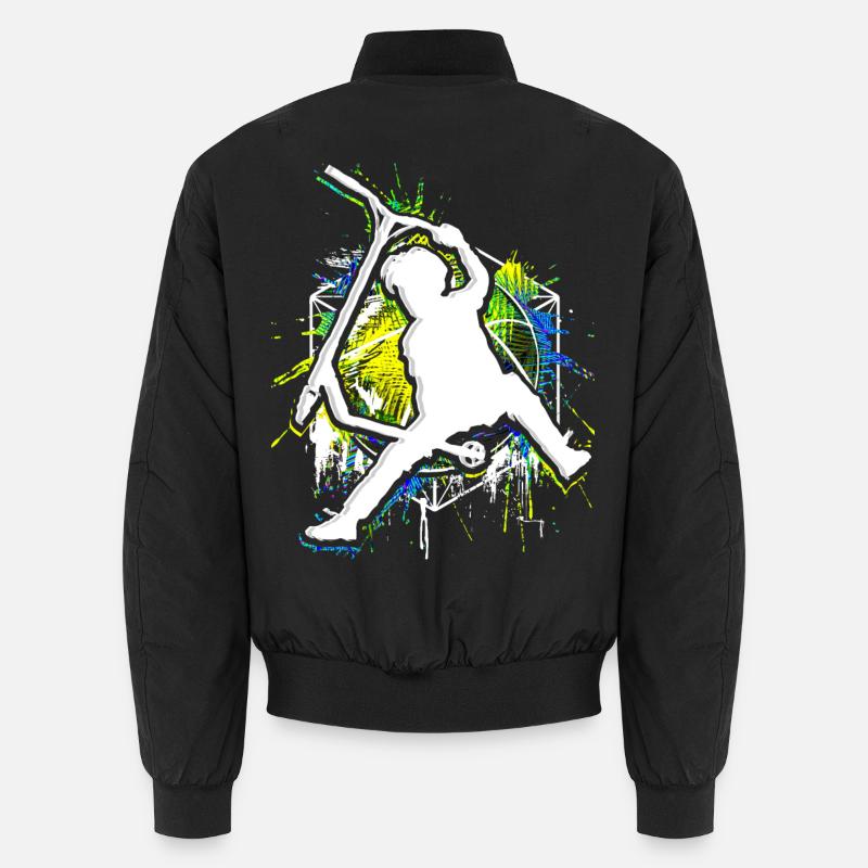 Bunter Stunt Scooter - Farbiger Kick Stuntscooter Unisex Bomberjacke