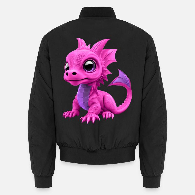 Bébé Dragon Rose | Mignon bébé dragon rose Bomber unisexe