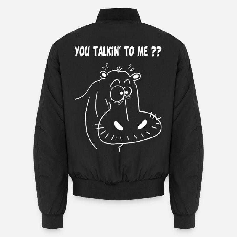 Hippopotame blanc Bomber unisexe
