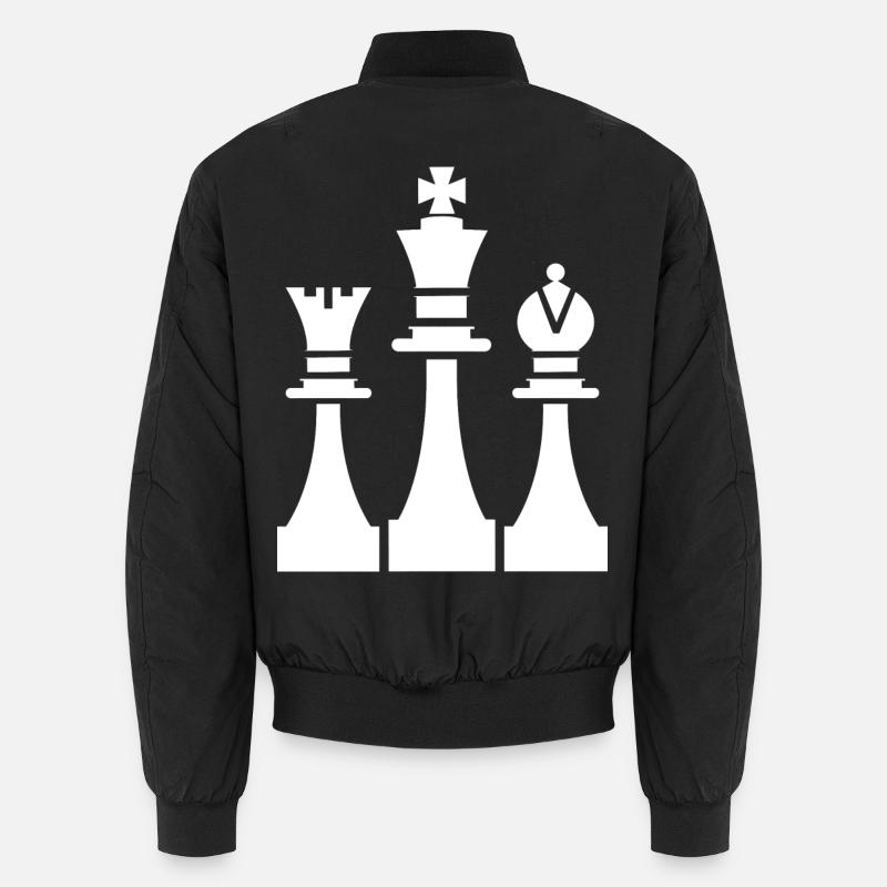 Chess Pieces Drawing Unisex Bomber Jacket