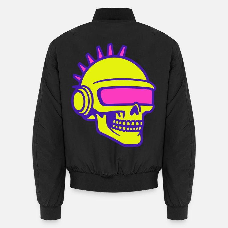 Future Skull Punk - Unisex Bomber Jacket - black