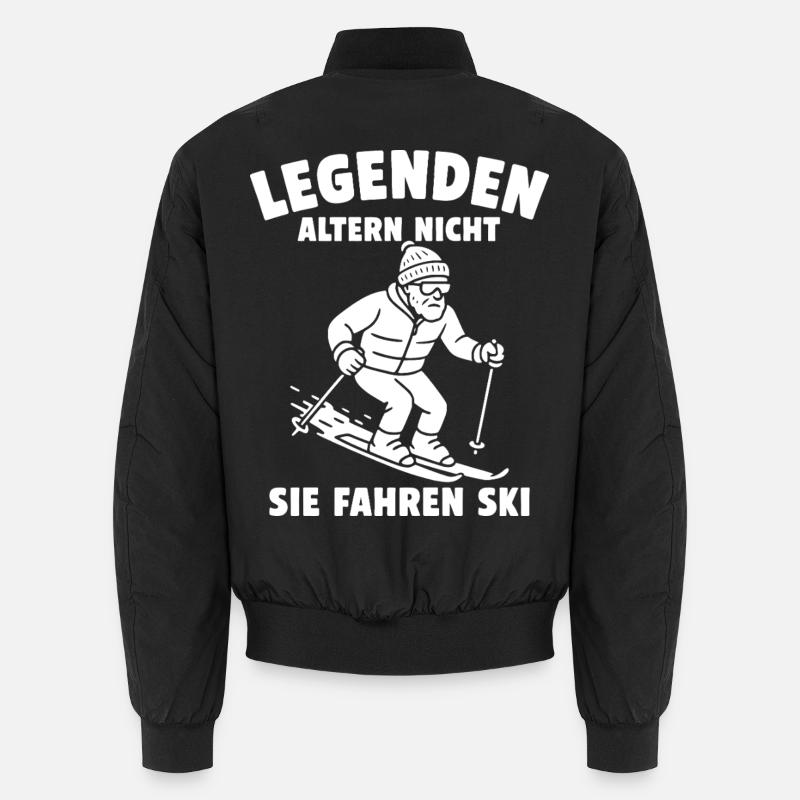 Legends don't age – they ski Unisex Bomber Jacket