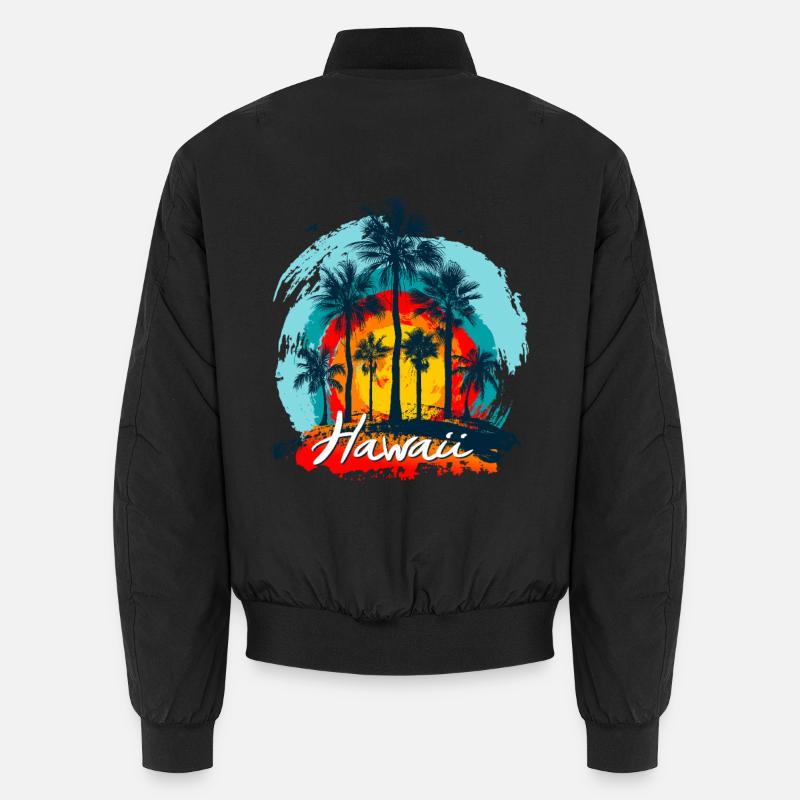 Éclaboussure de Palm Sunset Hawaii Bomber unisexe