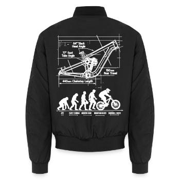 Plan de la MTB Evolution : châssis à suspension intégrale - Bomber unisexe - noir - Dos - AI Model Male 185 light (185cm)