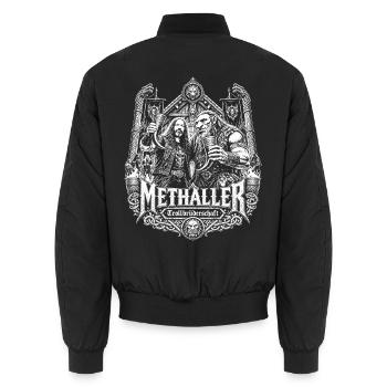 Methaller - Trollbrüderschaft - Unisex Bomberjacke - Schwarz - Hinten - AI Model Male 185 light (185cm)