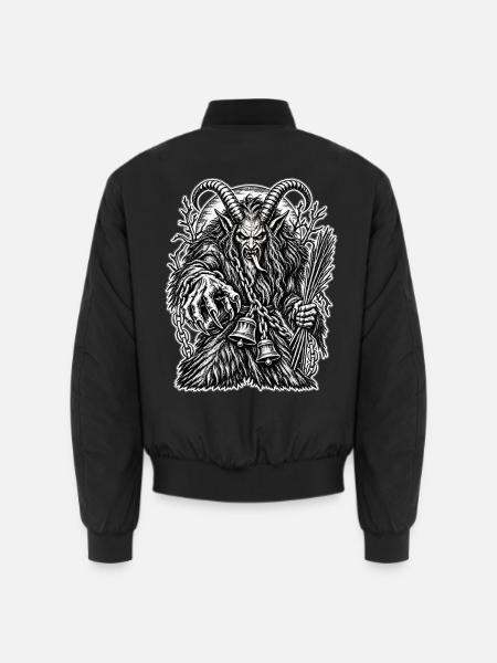 Krampus – Der düstere Dämon der Rauhnächte - Unisex Bomberjacke - Schwarz