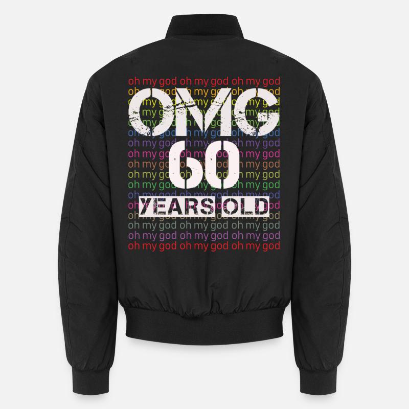 60th birthday - Unisex Bomber Jacket - black