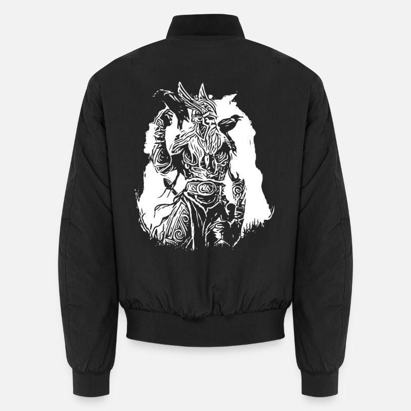 Vikings with ravens Unisex Bomber Jacket