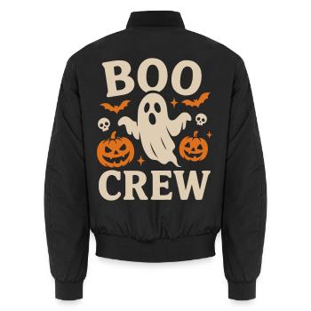Boo Crew Halloween - Bomber unisexe - noir - Dos - AI Model Male 185 light (185cm)