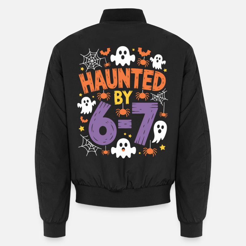 Hanté par 6-7 Halloween Math Pun Design Bomber unisexe