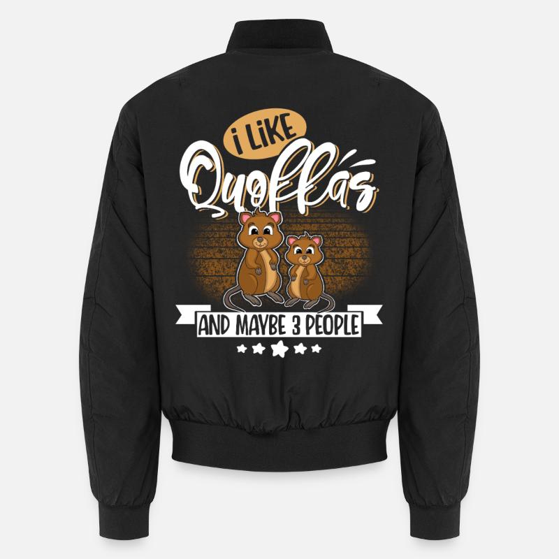 Quokka - Unisex Bomber Jacket - black