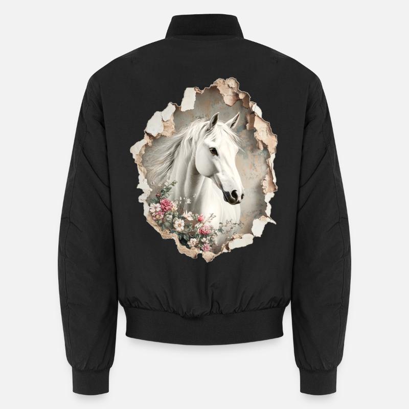 Fleurs de cheval - Bomber unisexe - noir