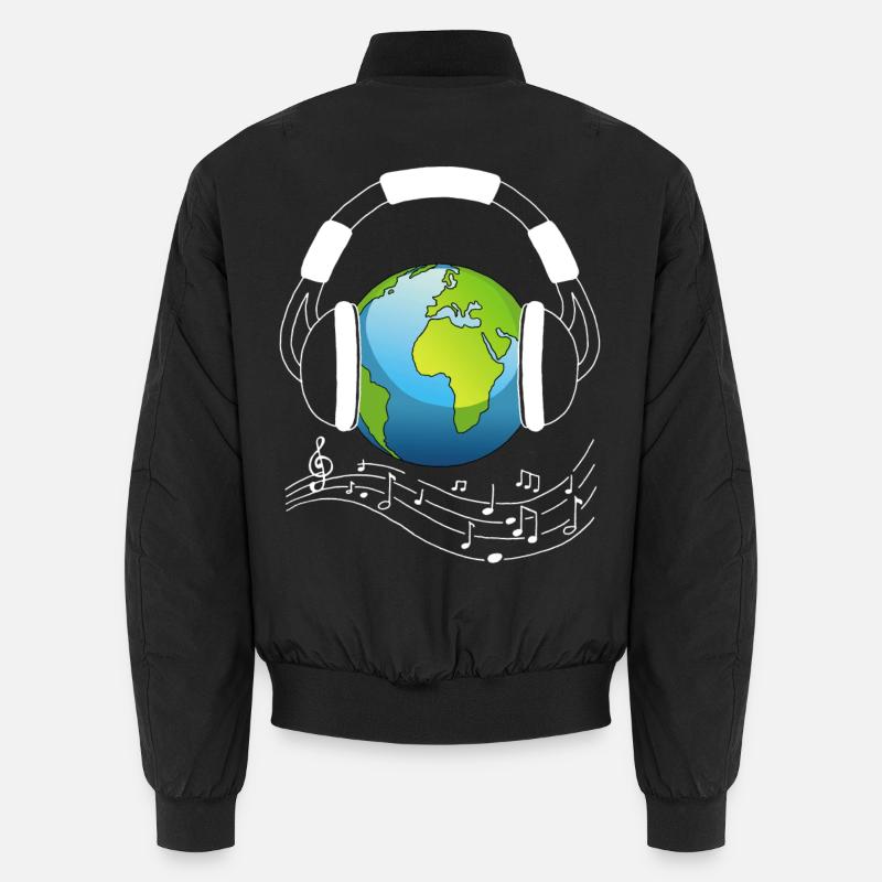 The music lover - Unisex Bomber Jacket - black