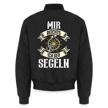 Segeln Segler Segelboot - Unisex Bomberjacke - Schwarz - Hinten - AI Model Male 185 light (185cm)